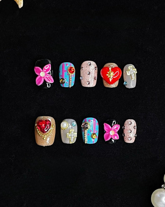 GyaruLab "Kawaii Chaos" 3D Decora Pop Nails - GyaruLab