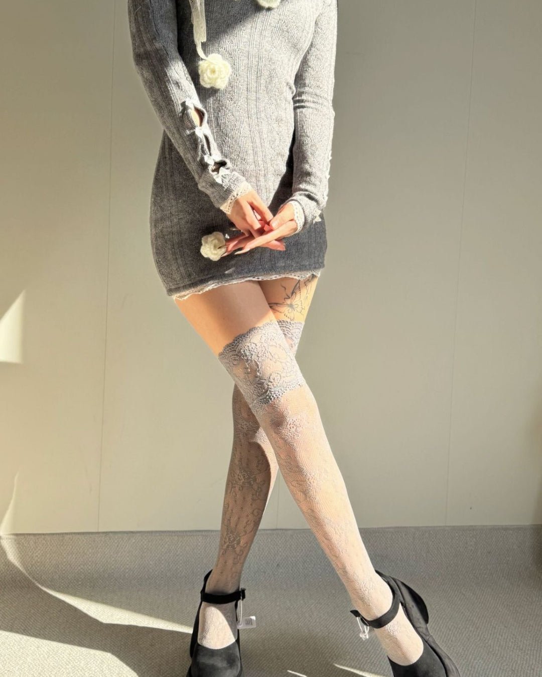 GyaruLab Lace Thigh High Stockings - GyaruLab