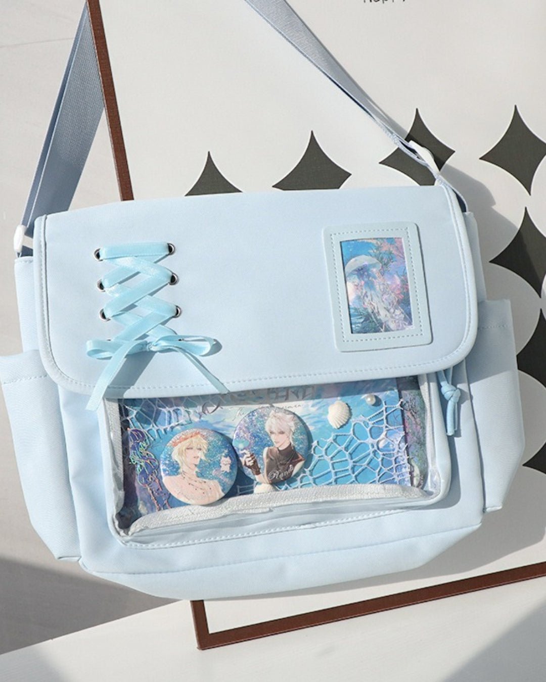 GyaruLab Lace-Up Clear Window Ita Kawaii Bag - GyaruLab