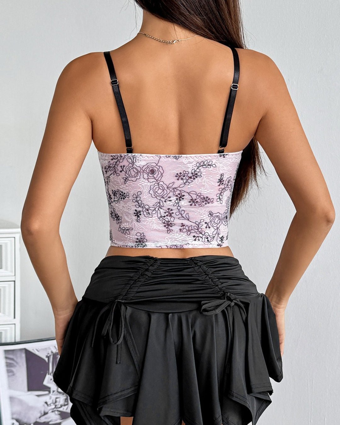 GyaruLab Lace-Up Underwire Corset Bustier Top - GyaruLab