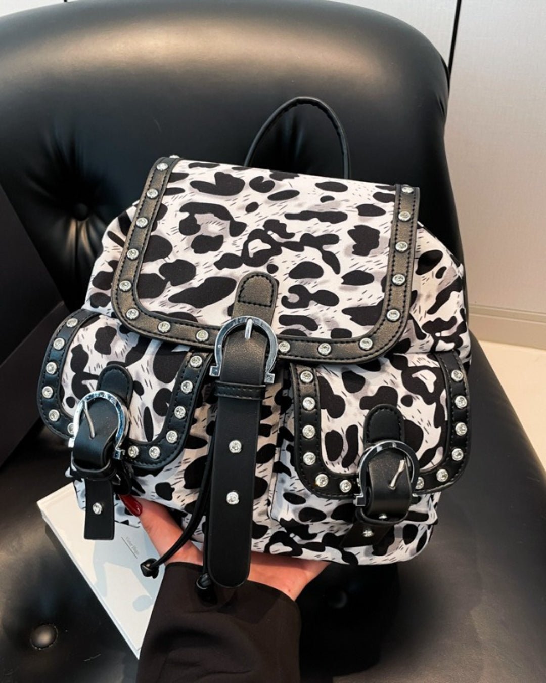 GyaruLab Leopard Large Backpack Rokku Bag - GyaruLab