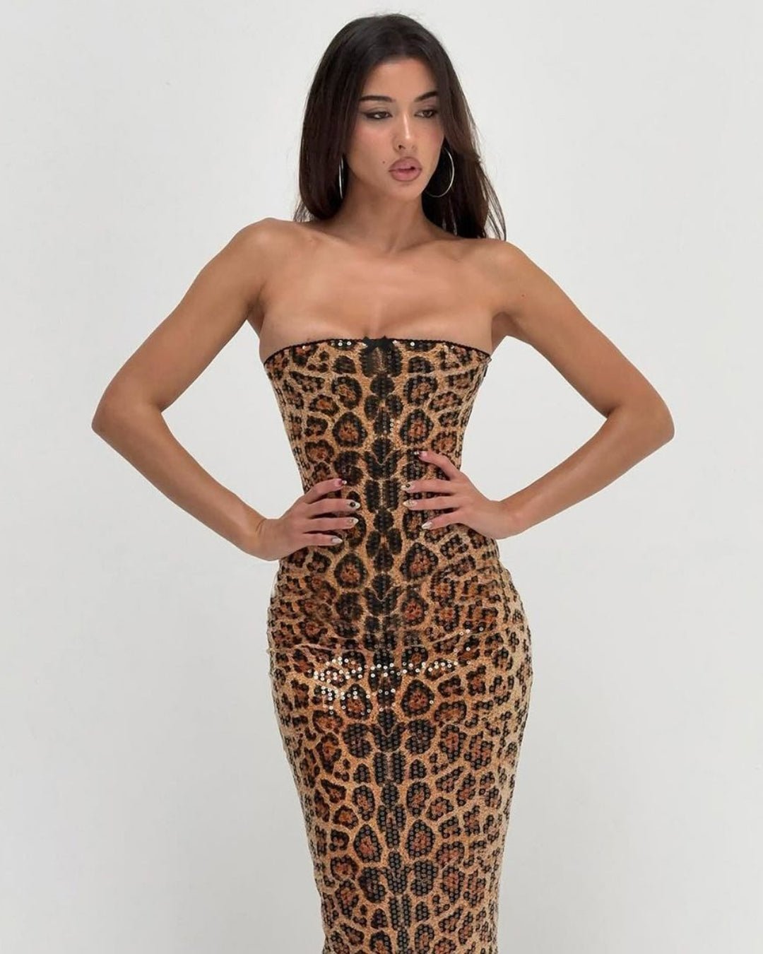 GyaruLab Leopard Print Corset Dress - GyaruLab