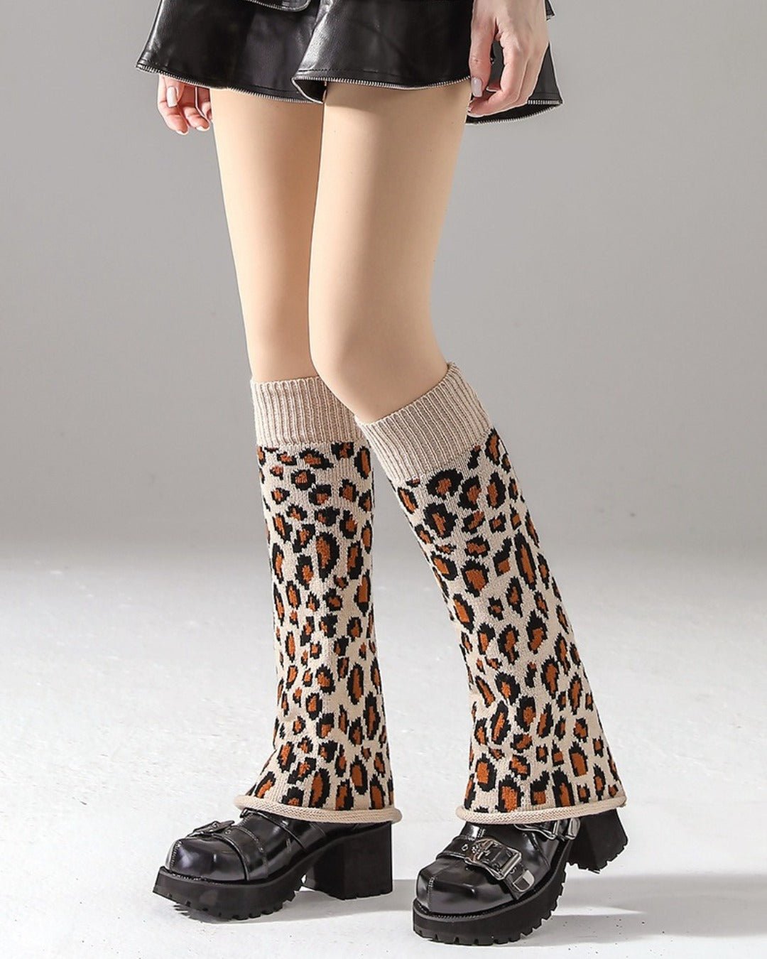 GyaruLab Leopard Slouch Leg Warmers - GyaruLab