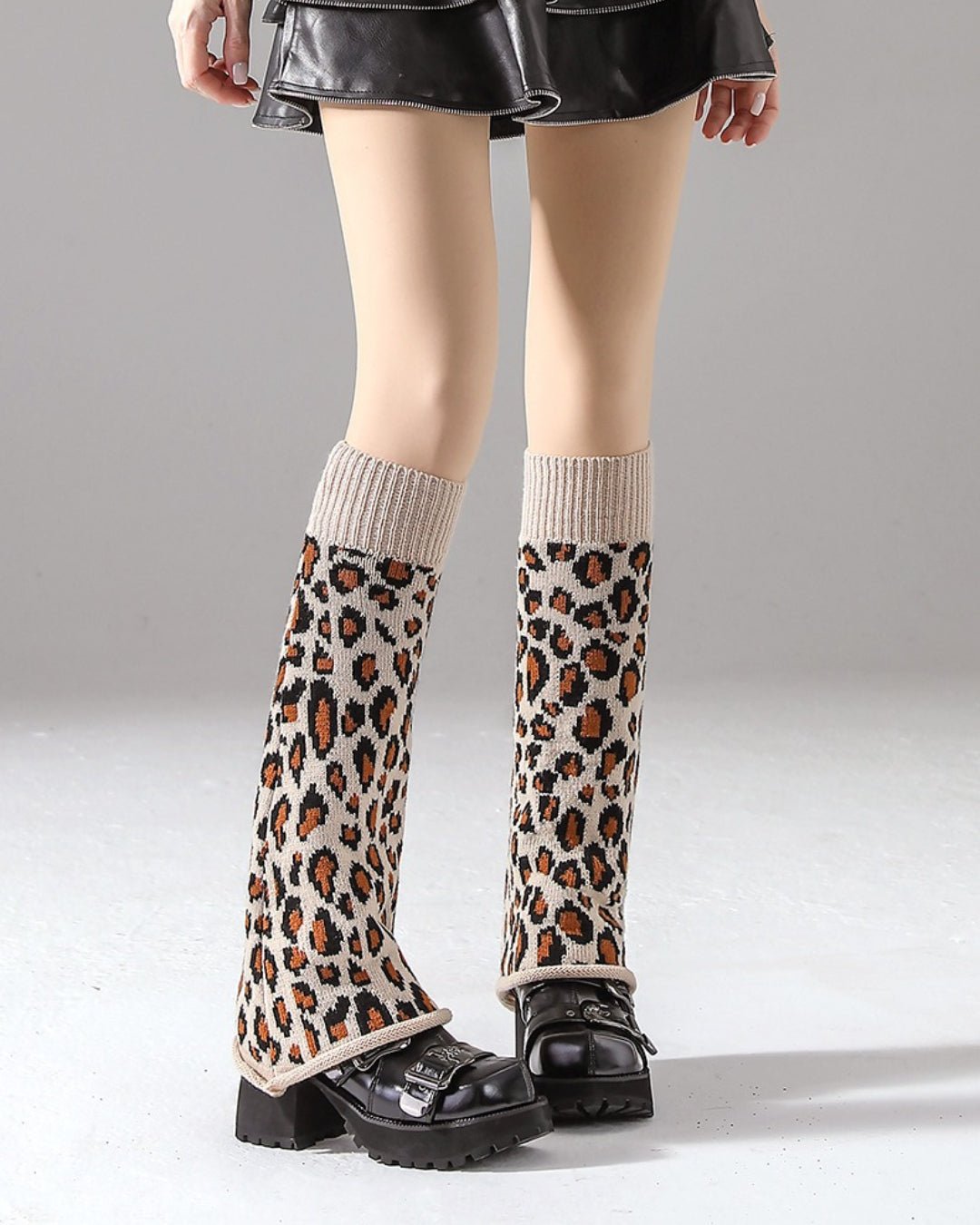 GyaruLab Leopard Slouch Leg Warmers - GyaruLab