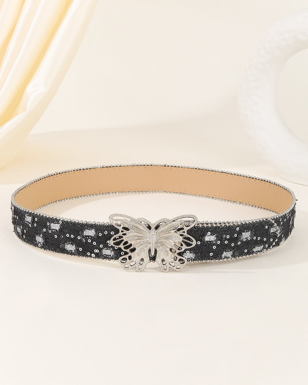 GyaruLab Metallic Butterfly Sequin Waist Belt - GyaruLab