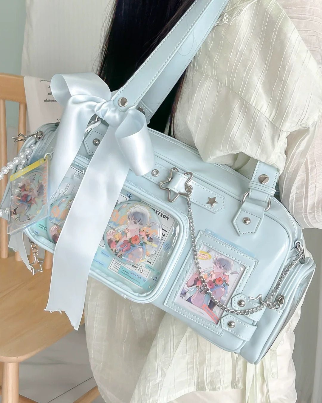 GyaruLab Minimalist Clear Pocket Ita Shoulder Bag - GyaruLab