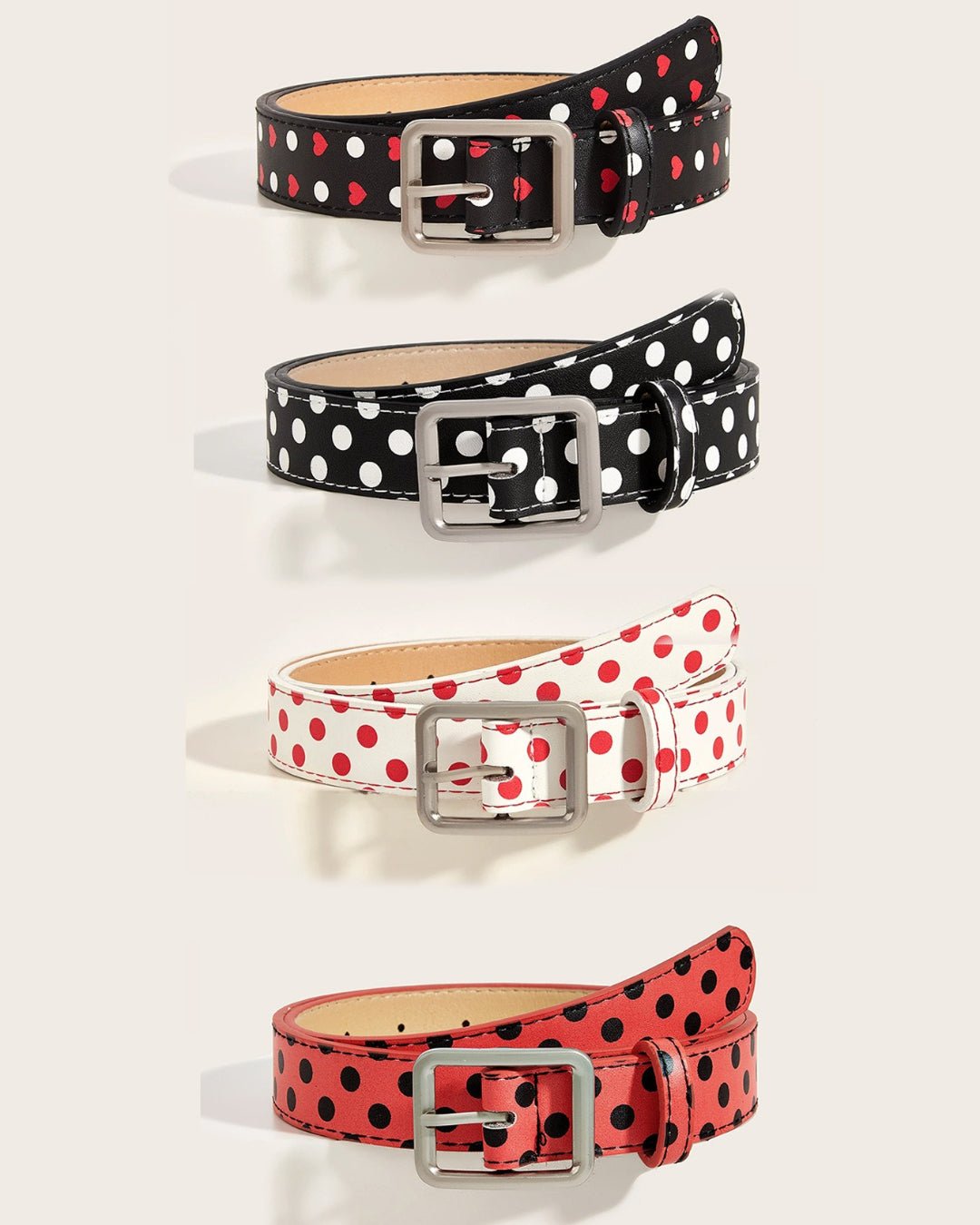 GyaruLab Must - Have Heart & Polka Dot Y2K Belt - GyaruLab