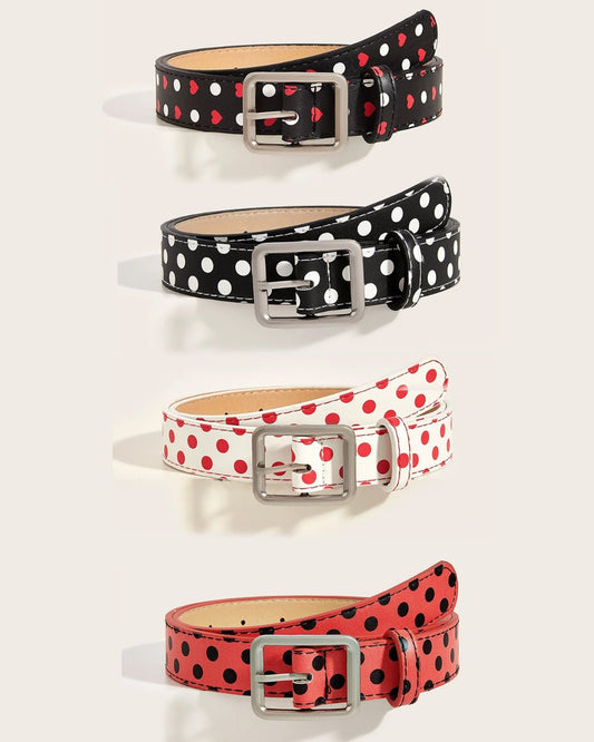 GyaruLab Must - Have Heart & Polka Dot Y2K Belt - GyaruLab