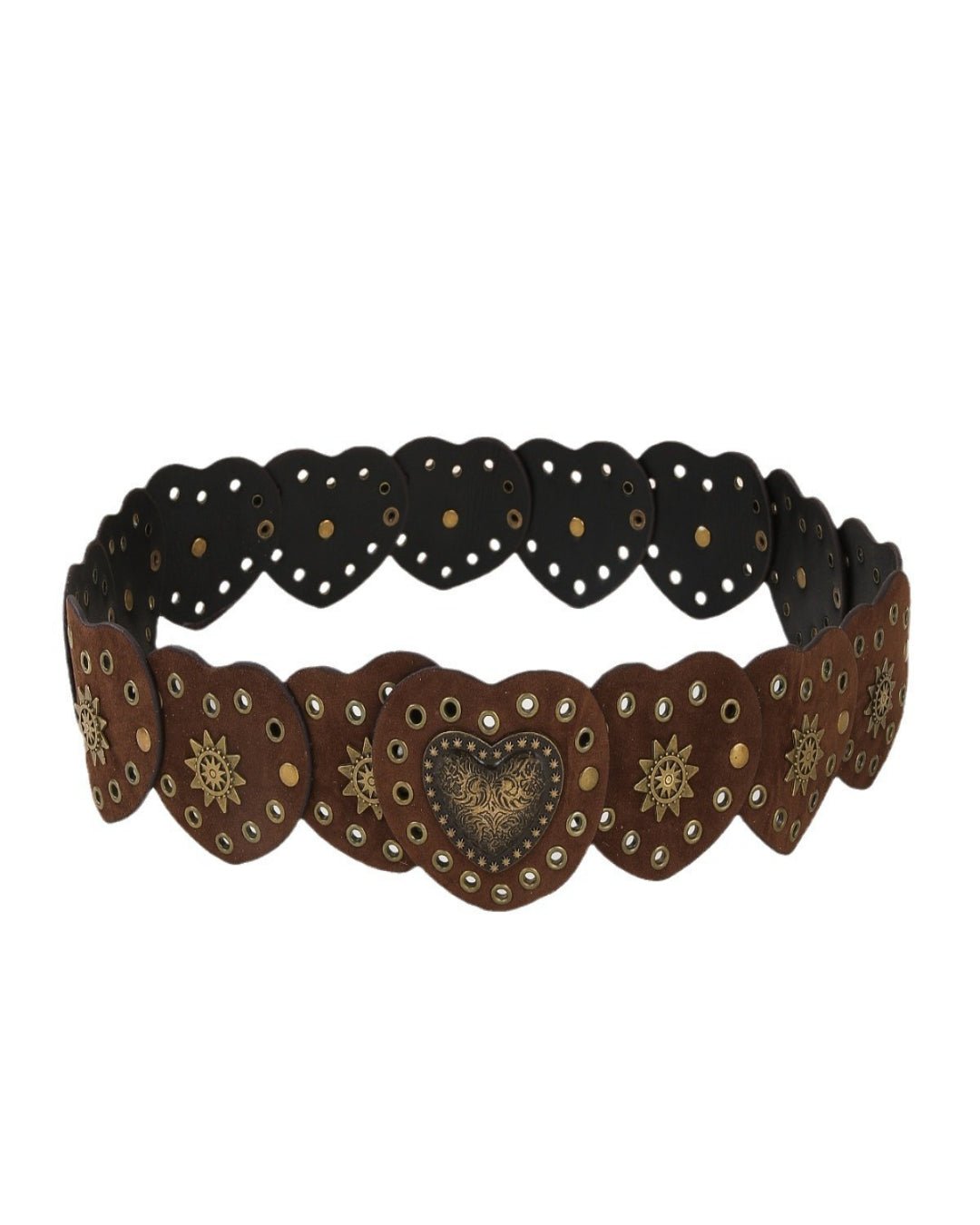 GyaruLab Onee Agejo Vintage Heart Wide Waist Belt - GyaruLab