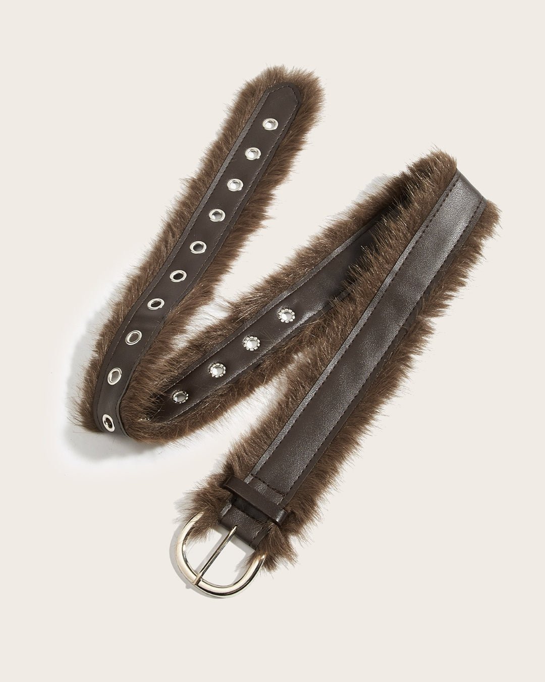 GyaruLab Onee Gyaru Fur Trim Waist Belt - GyaruLab