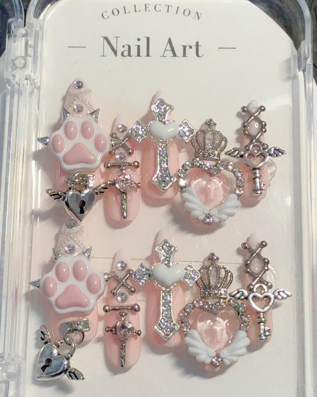 GyaruLab "Paw & Ponder" Gothic Kitten Nails - GyaruLab