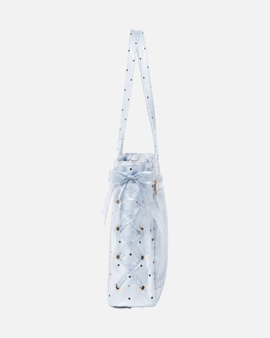 GyaruLab Polka Dot Lace-Up Tote Bag - GyaruLab