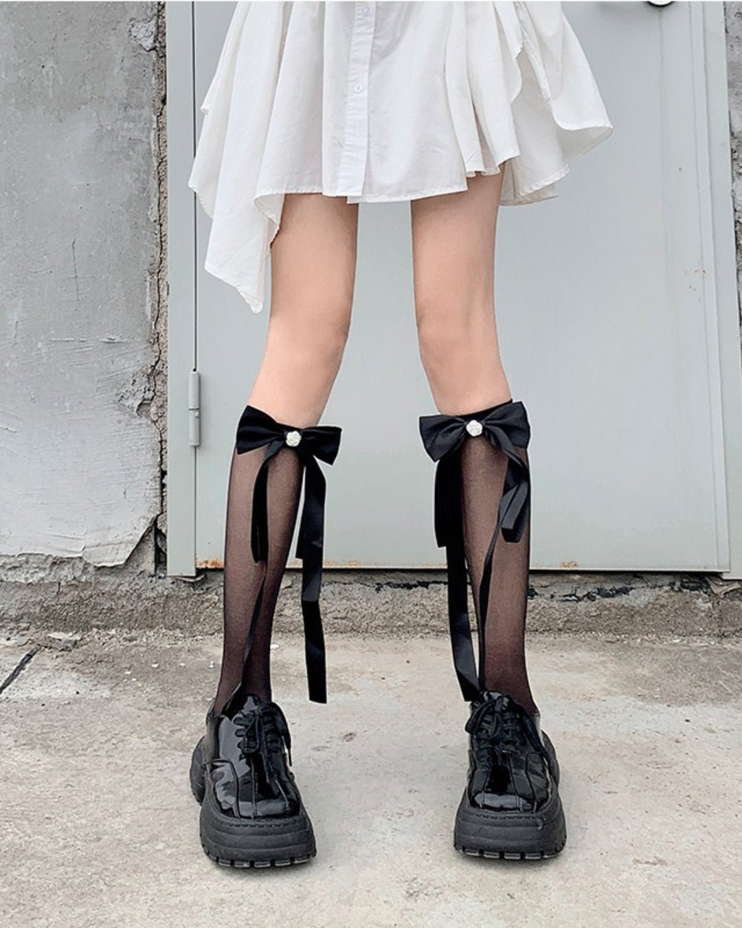GyaruLab Ribbon Bow Knee Socks - GyaruLab