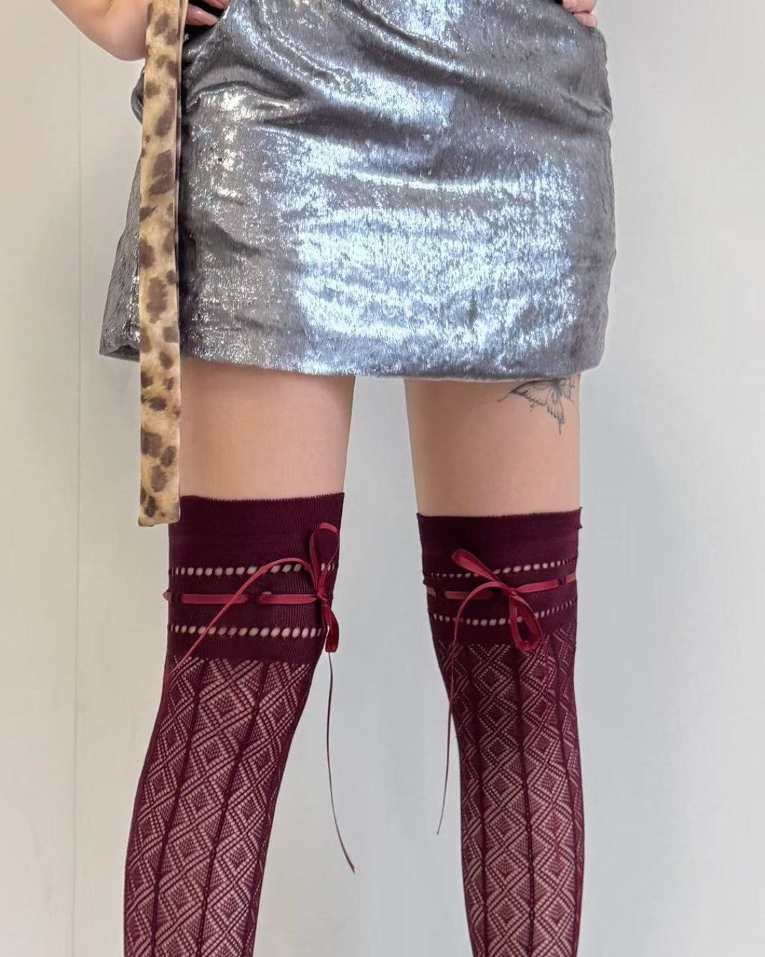 GyaruLab Ribbon Lace Thigh High Socks - GyaruLab