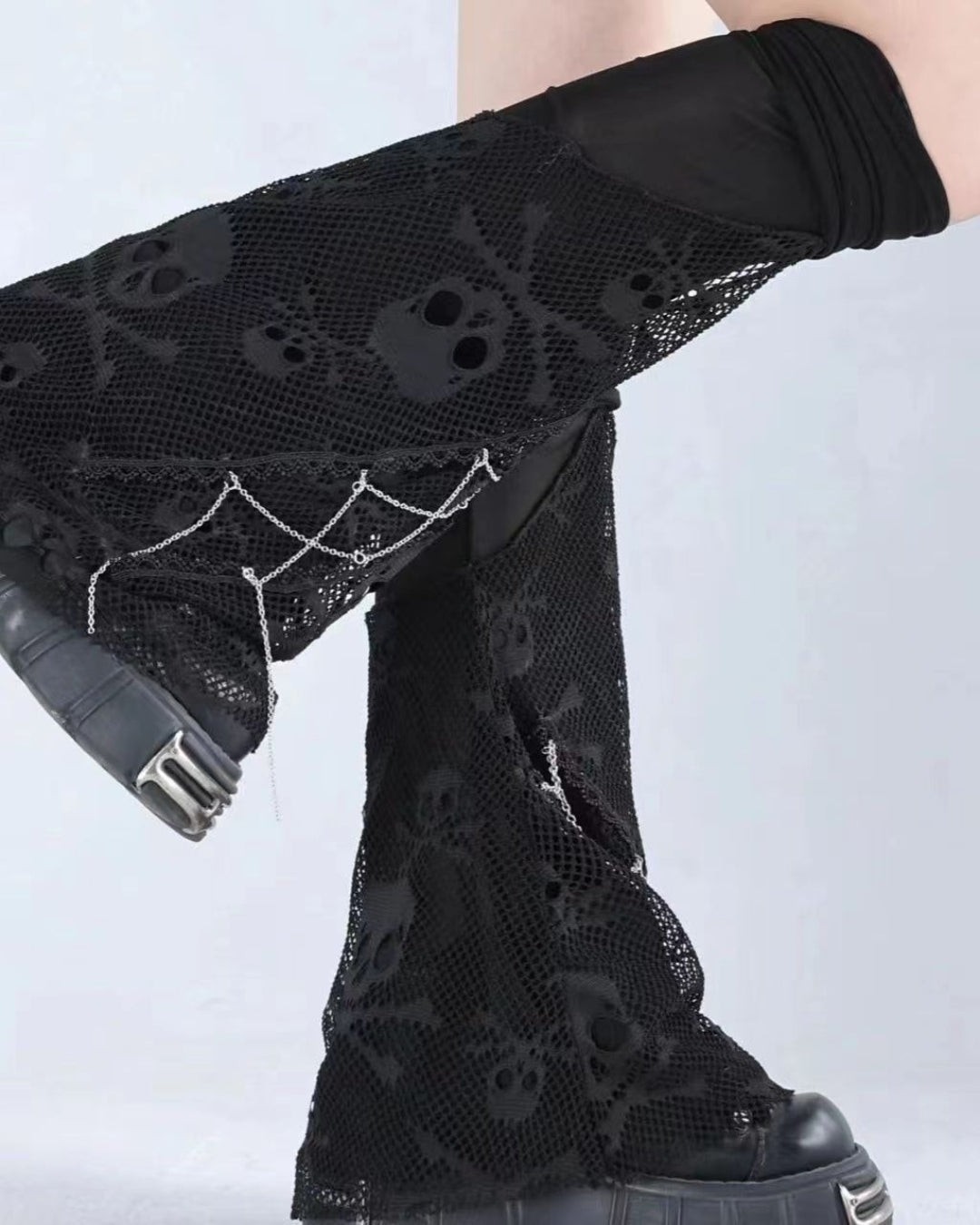 GyaruLab Skull Mesh Leg Covers - GyaruLab