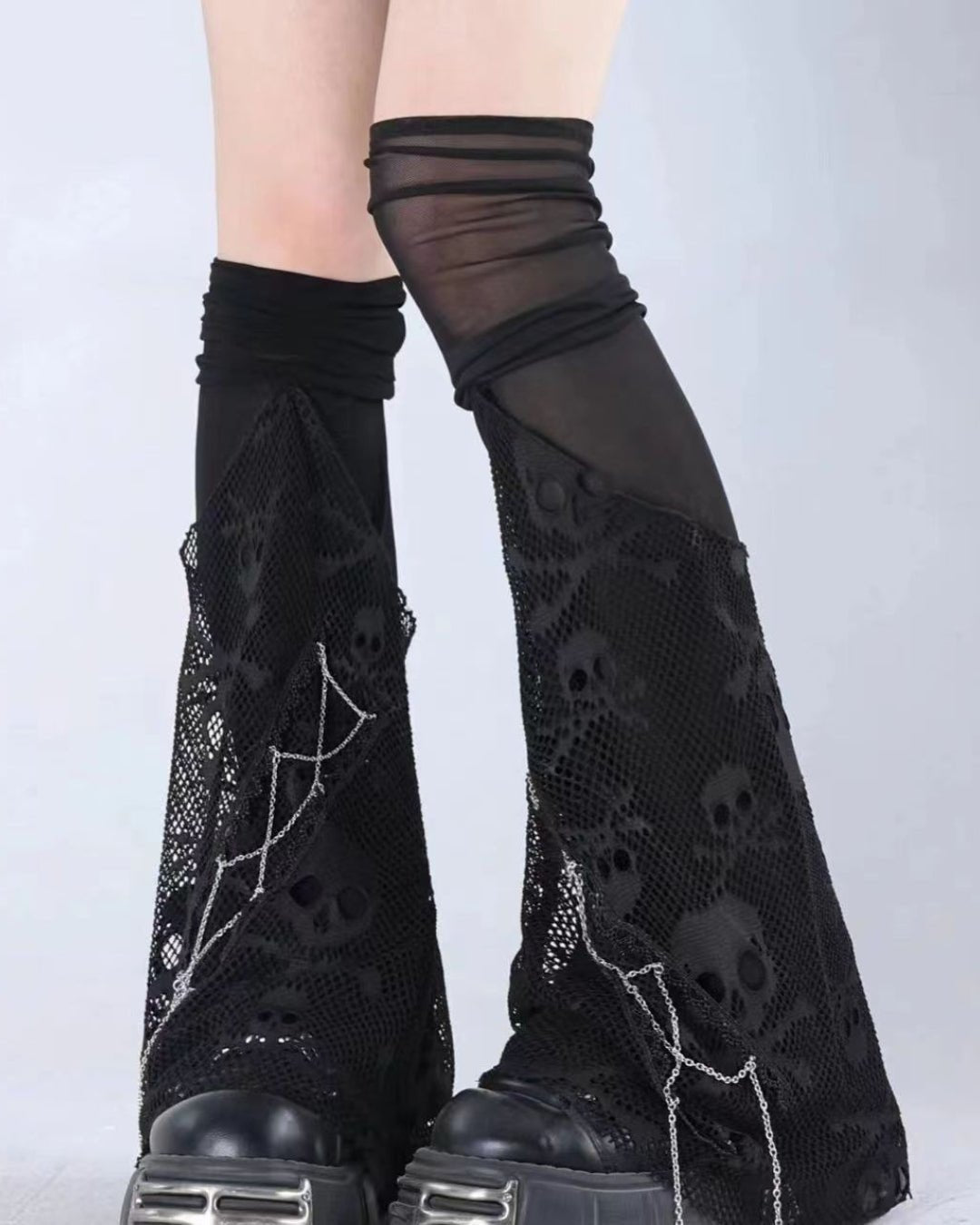 GyaruLab Skull Mesh Leg Covers - GyaruLab