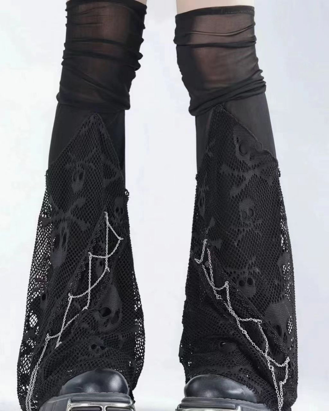 GyaruLab Skull Mesh Leg Covers - GyaruLab
