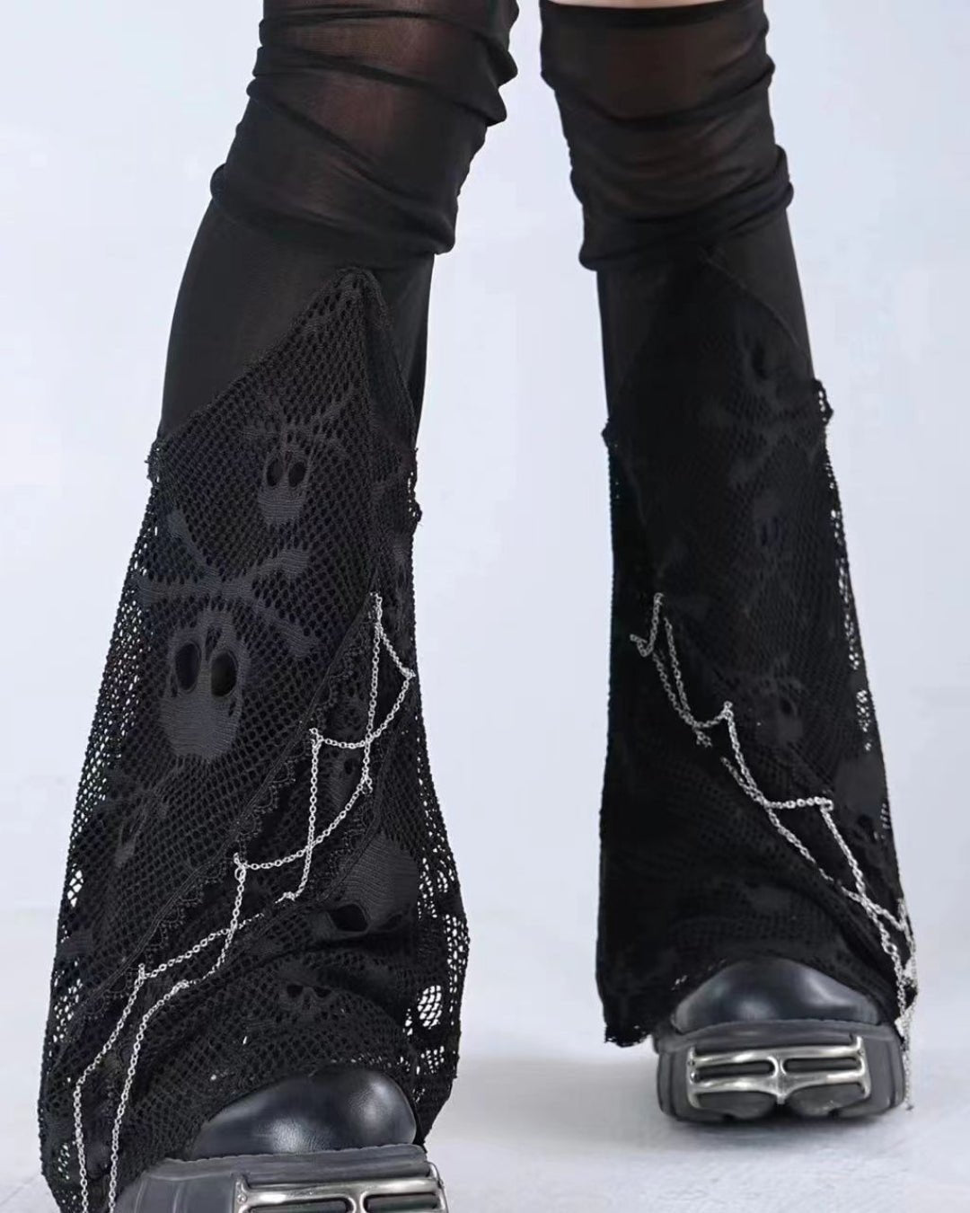 GyaruLab Skull Mesh Leg Covers - GyaruLab