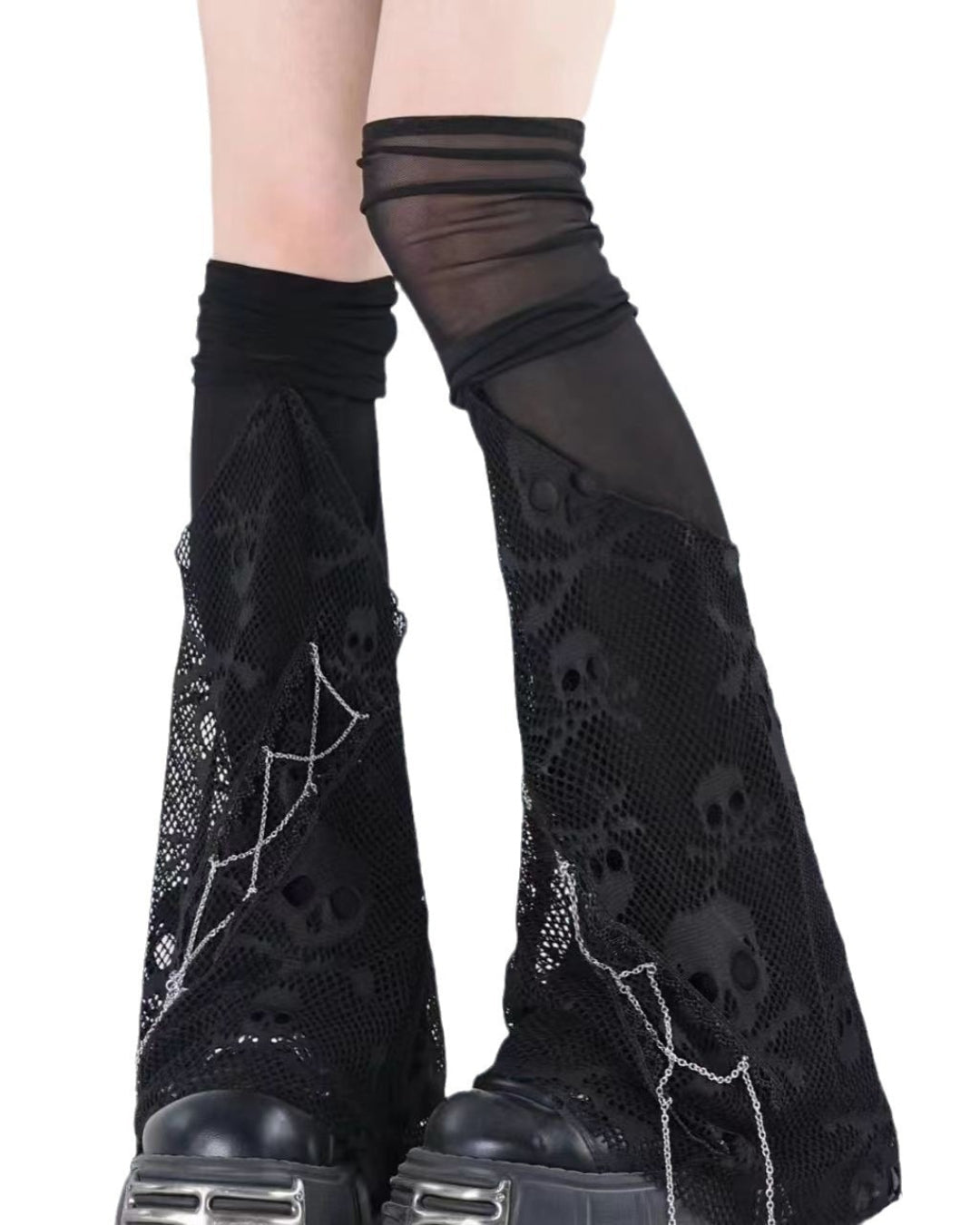 GyaruLab Skull Mesh Leg Covers - GyaruLab