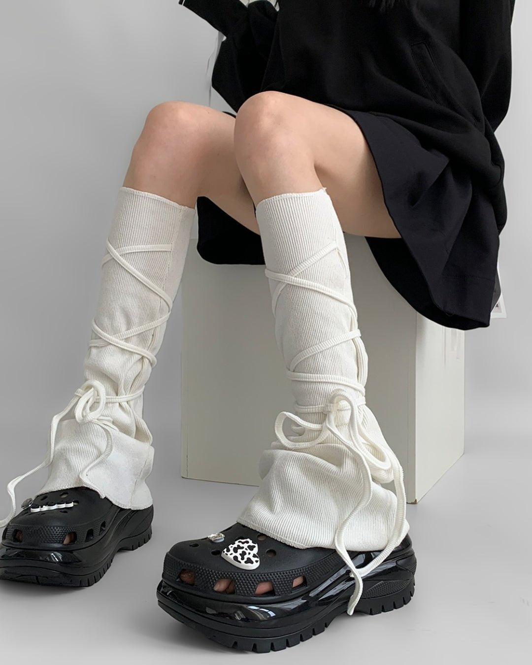 GyaruLab Slouchy Wrap Leg Warmers - GyaruLab