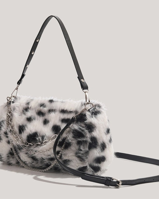 GyaruLab "Spotlight" Faux Fur Hobo Bag - GyaruLab