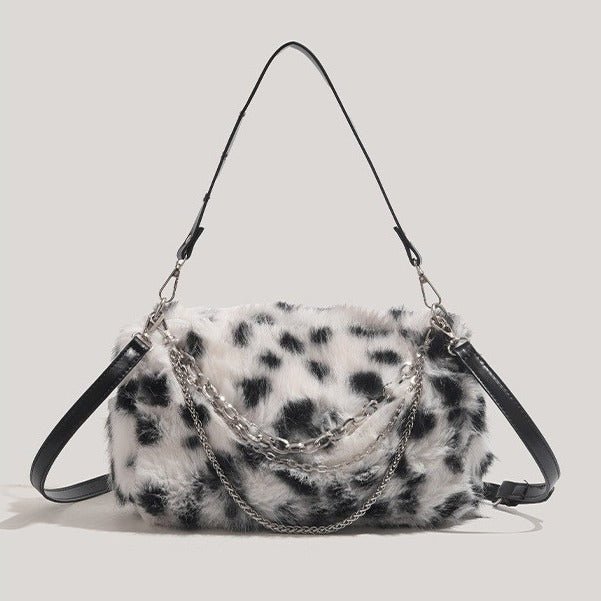 GyaruLab "Spotlight" Faux Fur Hobo Bag - GyaruLab
