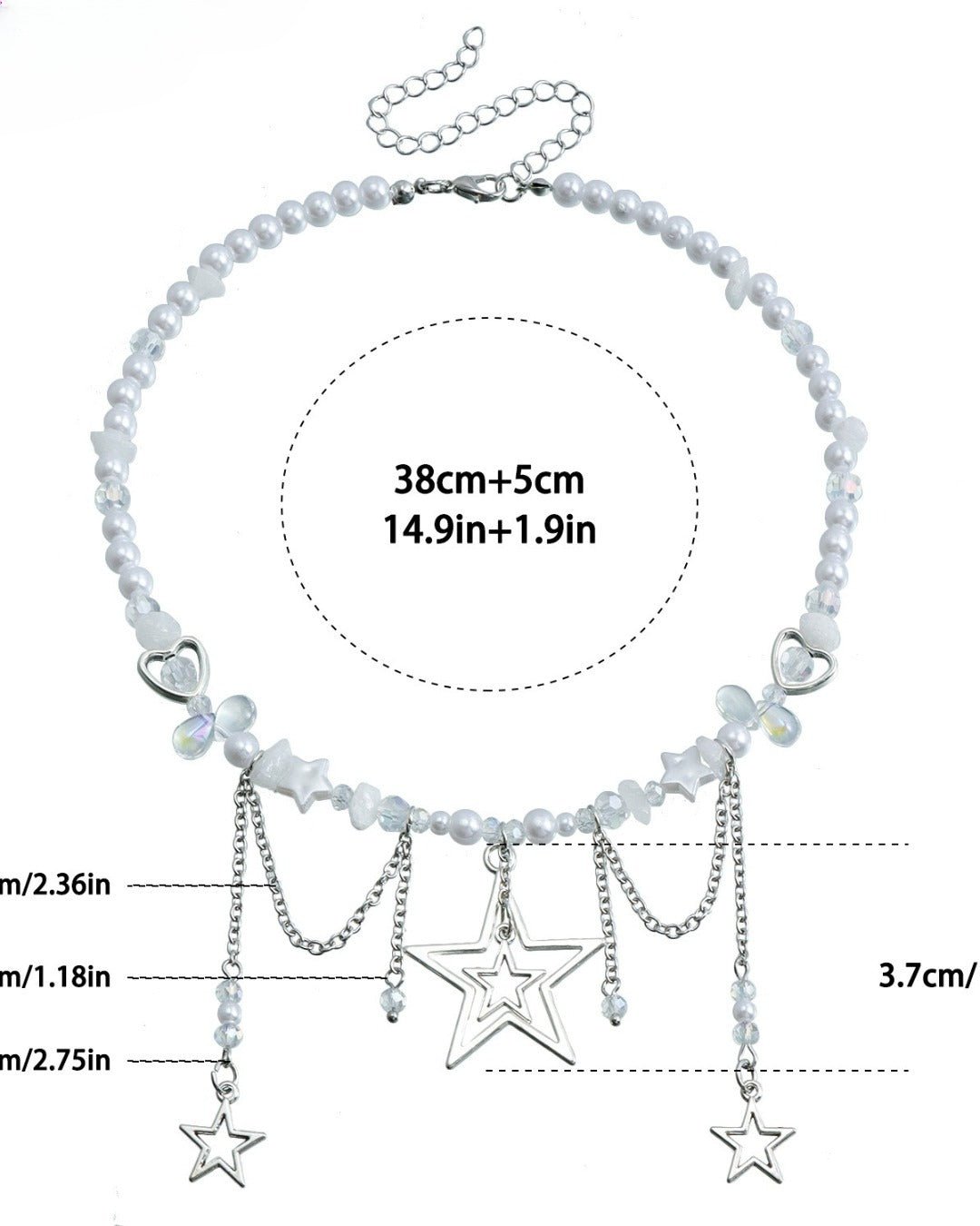 GyaruLab Star Pearl Y2K Fairy Waist Jewelry Neck - GyaruLab
