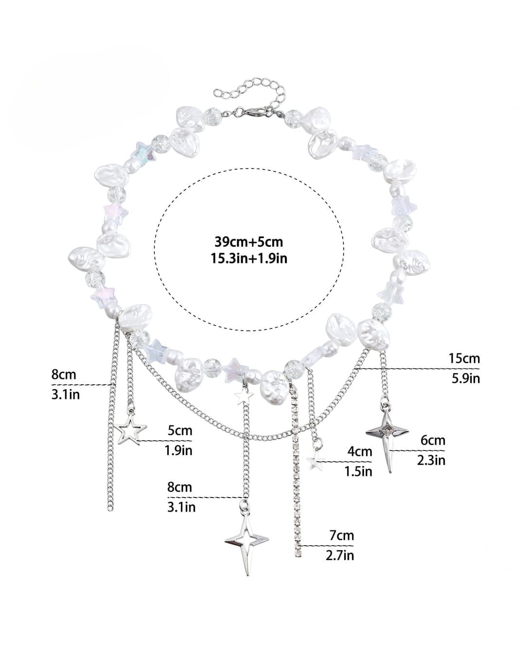 GyaruLab Star Pearl Y2K Fairy Waist Jewelry Neck - GyaruLab