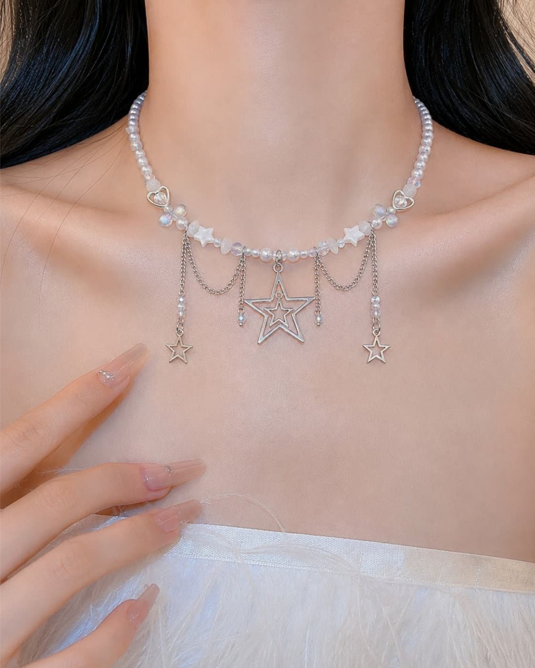 GyaruLab Star Pearl Y2K Fairy Waist Jewelry Neck - GyaruLab