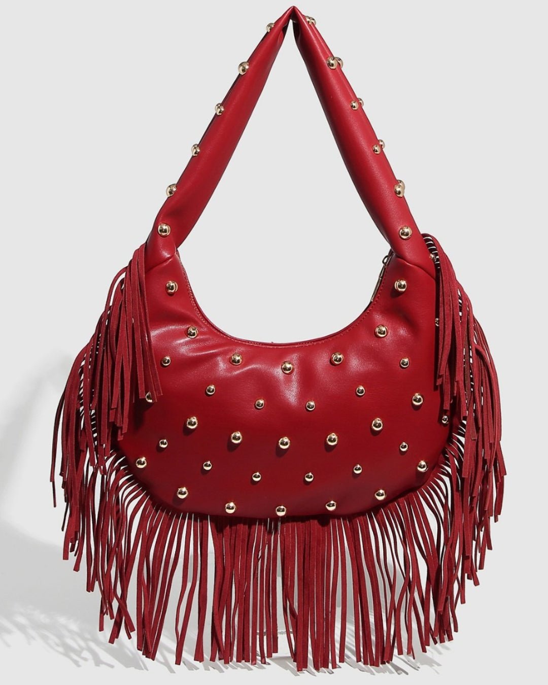 GyaruLab Studded Fringe Shoulder Bag - GyaruLab