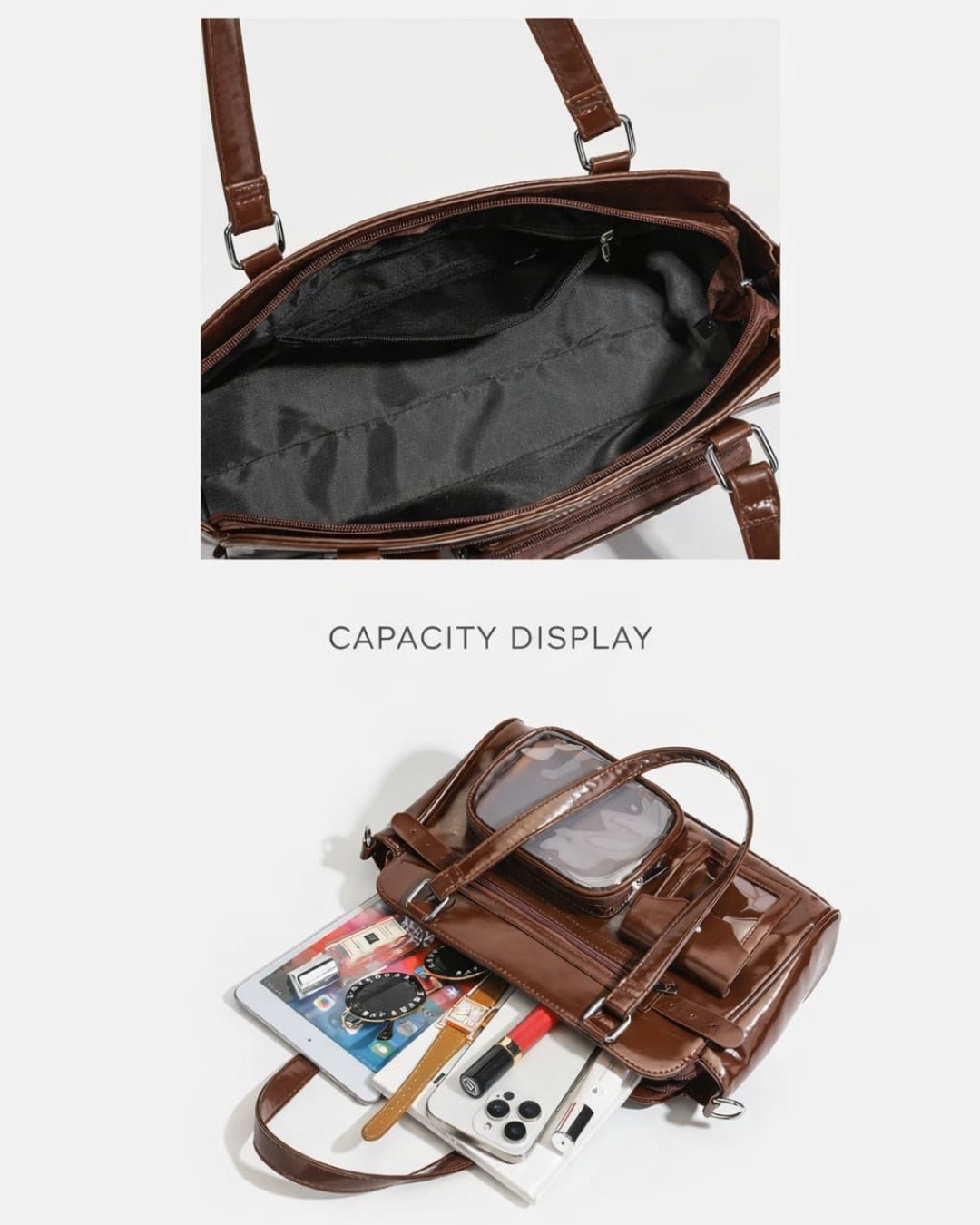 GyaruLab Vintage Clear Pocket Ita Shoulder Bag - GyaruLab