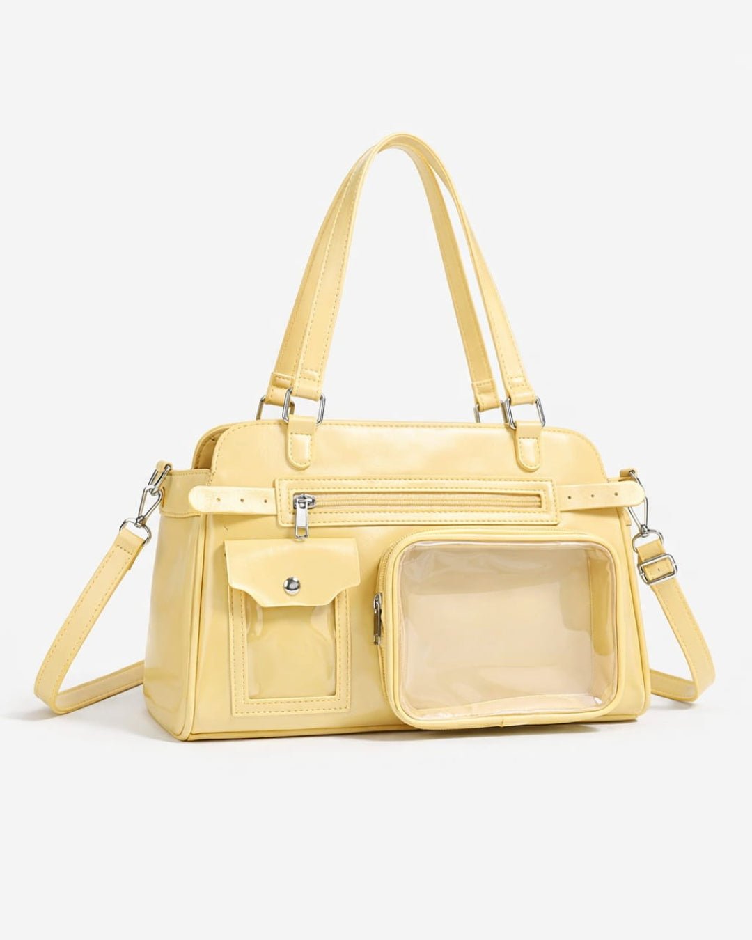 GyaruLab Vintage Clear Pocket Ita Shoulder Bag - GyaruLab