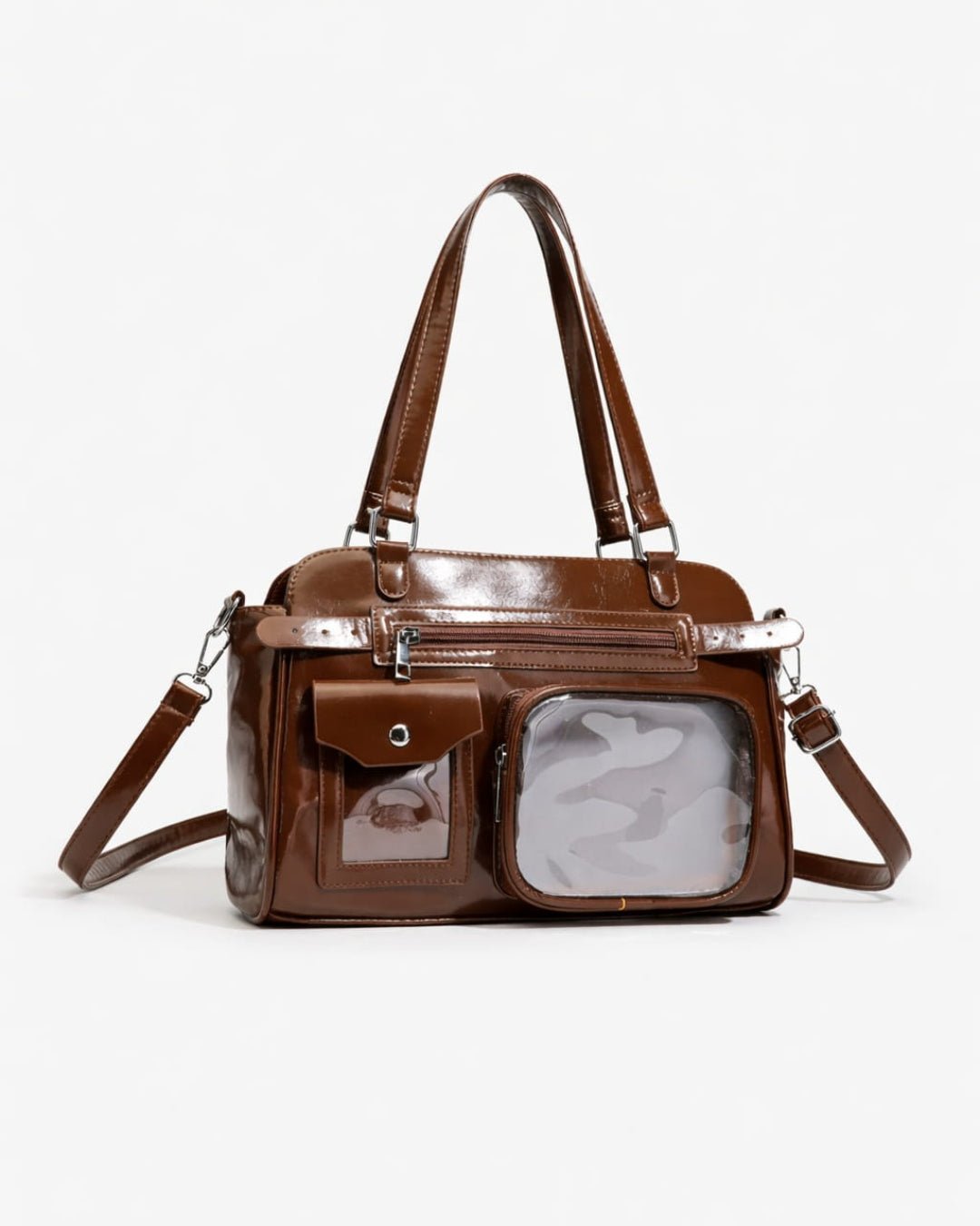 GyaruLab Vintage Clear Pocket Ita Shoulder Bag - GyaruLab