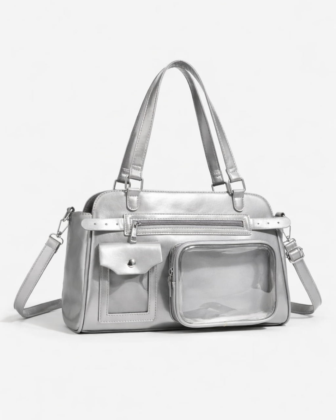 GyaruLab Vintage Clear Pocket Ita Shoulder Bag - GyaruLab