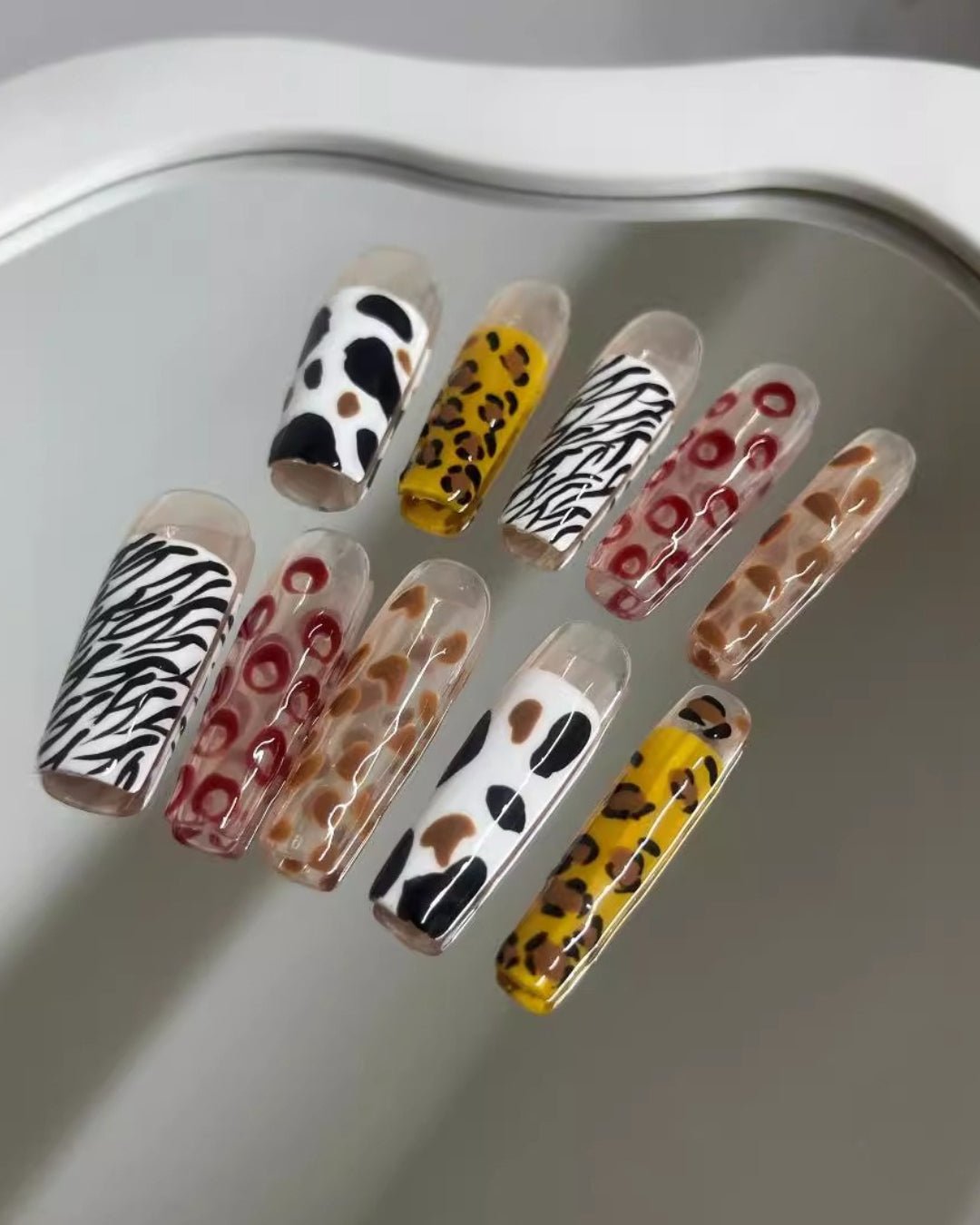 GyaruLab "Wild Origin" Animal Print Mashup Nails - GyaruLab