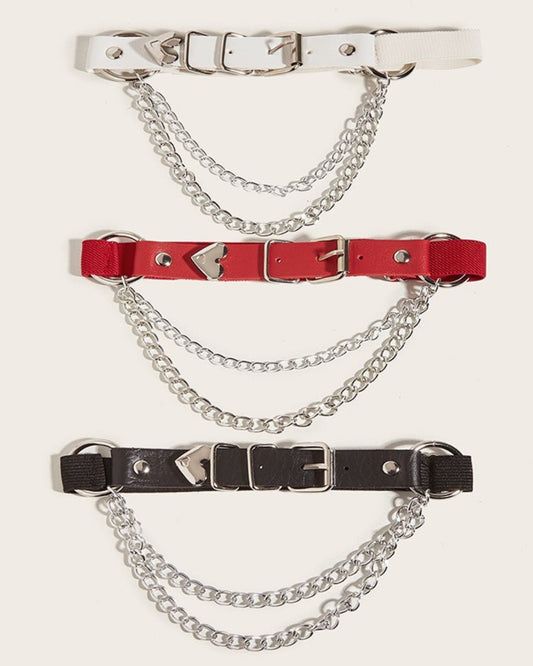GyaruLab Y2K Chain Garter Leg Strap - GyaruLab