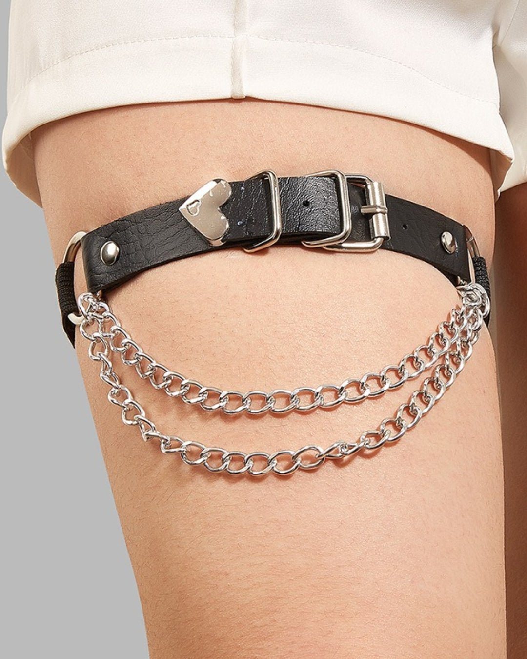 GyaruLab Y2K Chain Garter Leg Strap - GyaruLab