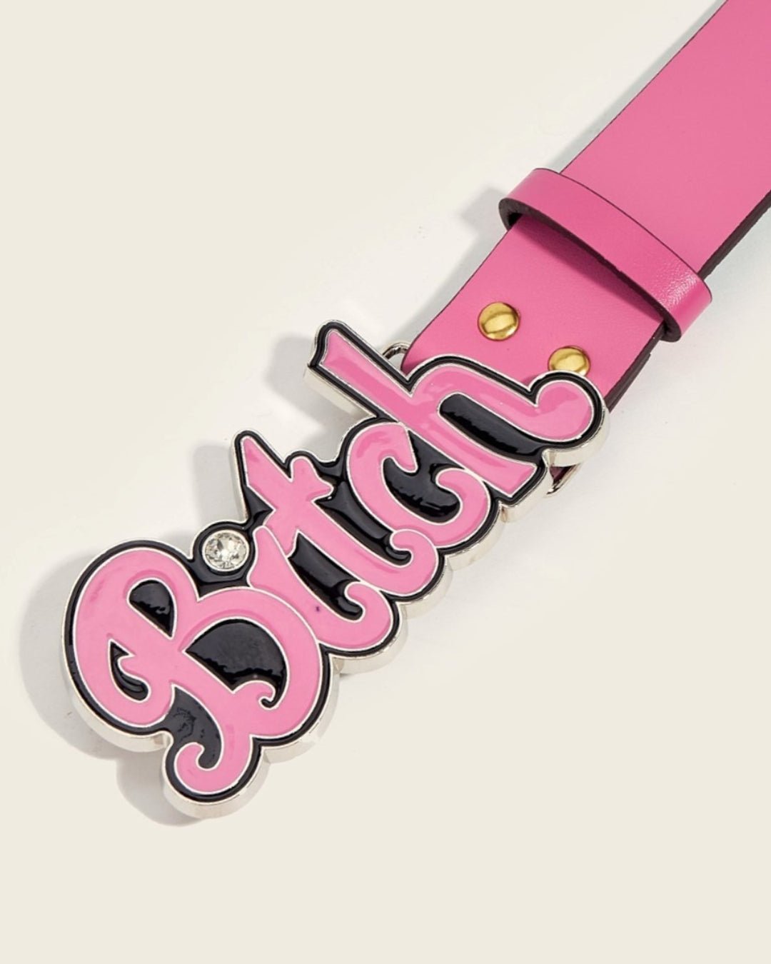 GyaruLab Y2K Pink Bitch Studded Belt - GyaruLab