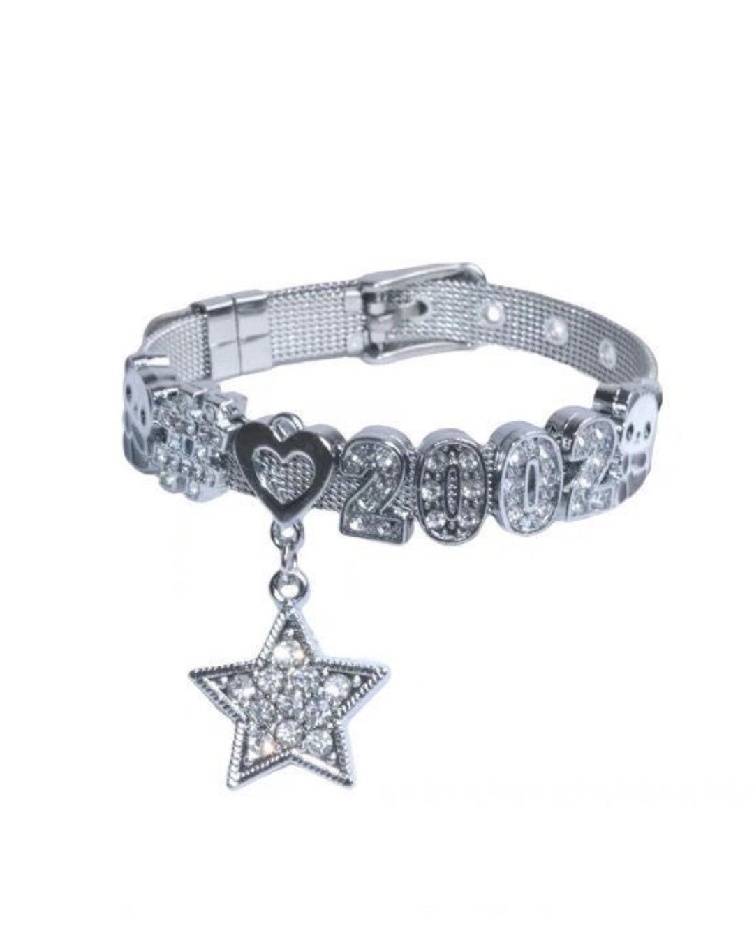 GyaruLab Y2K Rhinestone 2002 Star Charm Bracelet - GyaruLab
