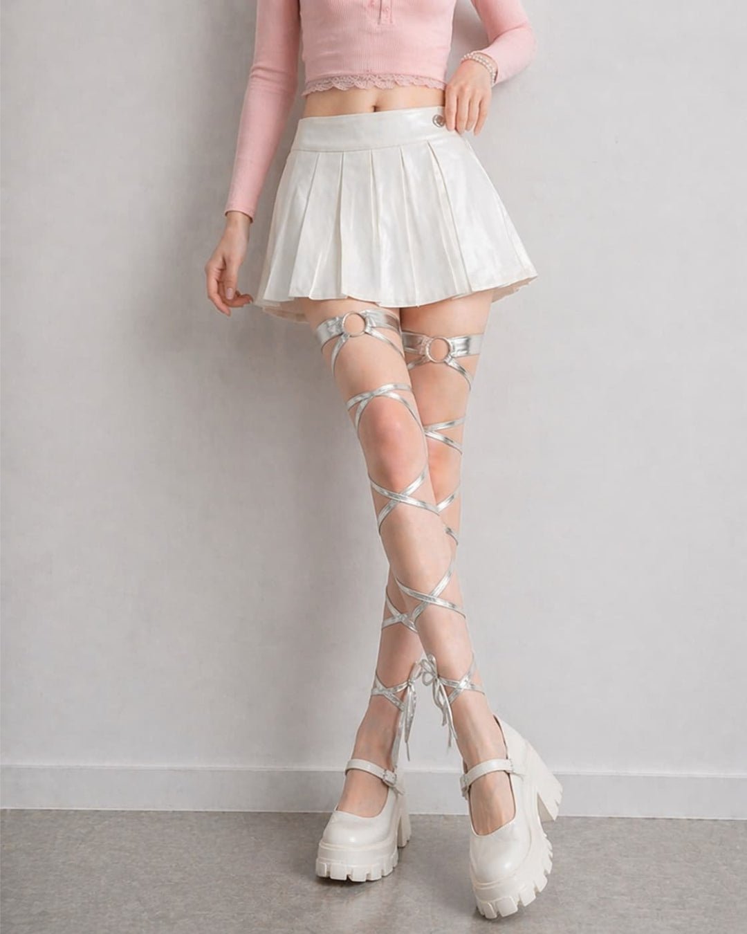 Gyarulab Y2K Thigh Garter Leg Harness - GyaruLab